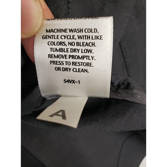 Eileen Fisher Blazer Womens XS Jacket Dark Gray Linen Cowl Neck Chic Full Zip - Picture 5 of 6